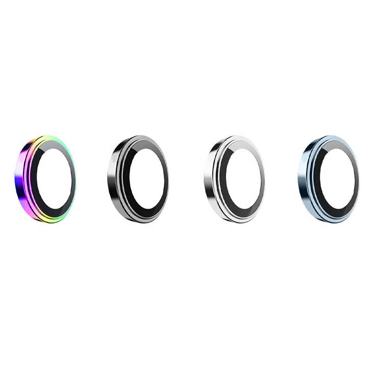 Apple iPhone 15 Pro Max Wiwu Lens Guard Metal Kamera Lens Koruyucu Colorful