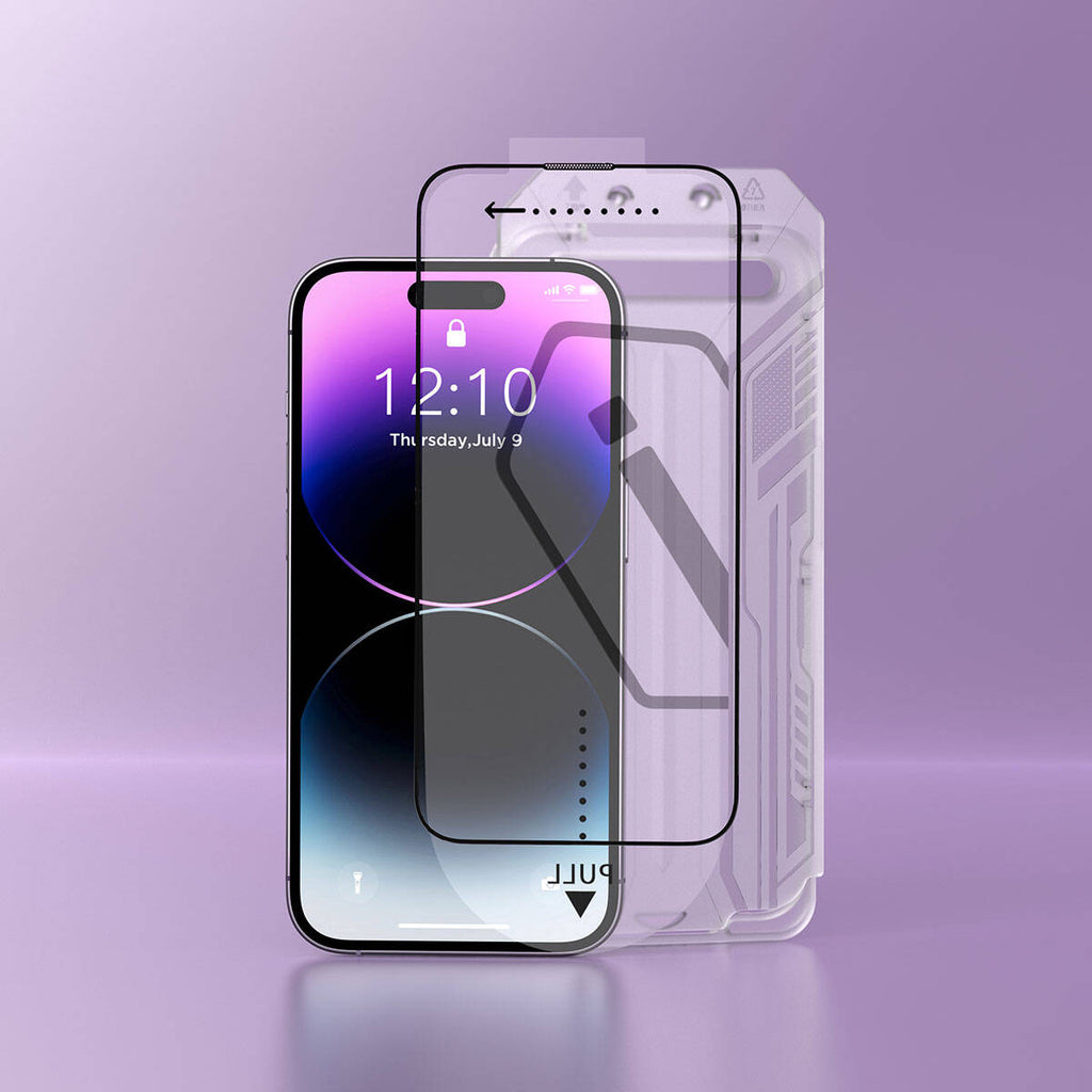 Apple iPhone 15 Pro Max Wiwu SQ-005 Easy İnstall iVista Super Hardness Ekran Koruyucu Siyah