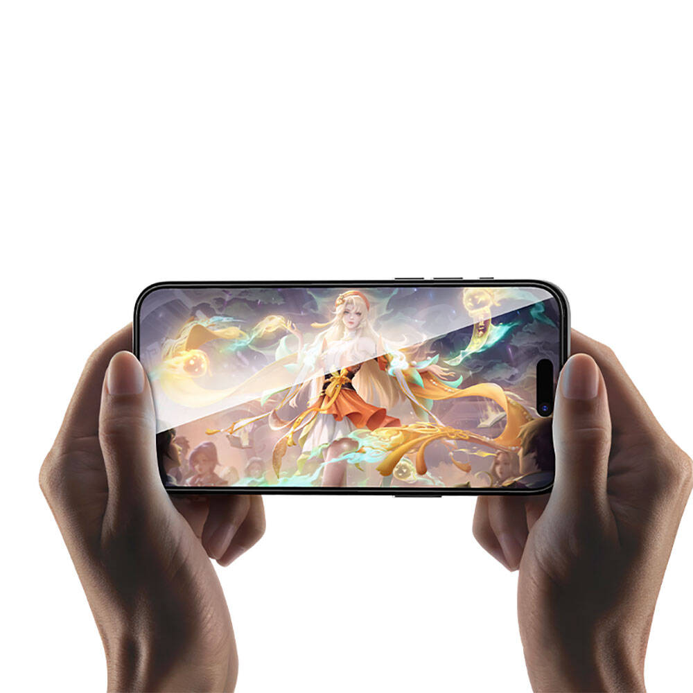 Apple iPhone 15 Recci RSP-A16AP Privacy Temperli Cam Ekran Koruyucu Gri