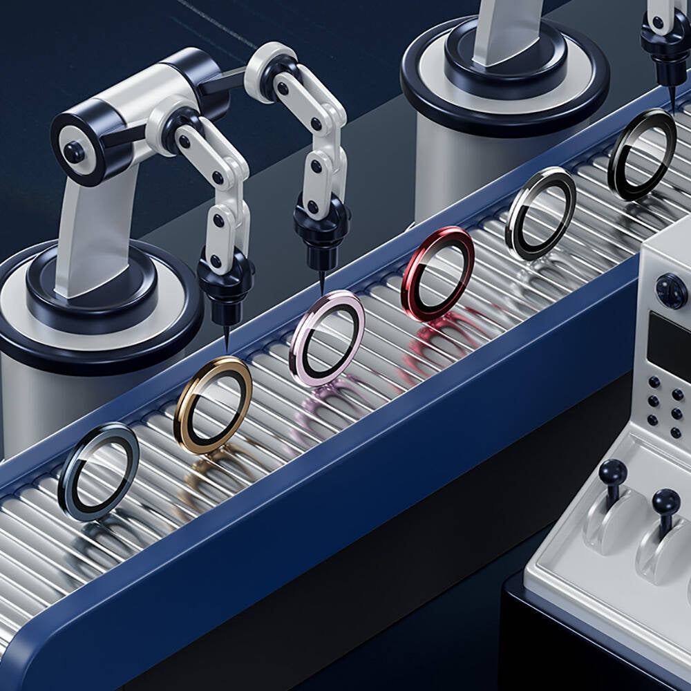 Apple iPhone 16 Benks DR Safir Kamera Lens Koruyucu Koyu Gri