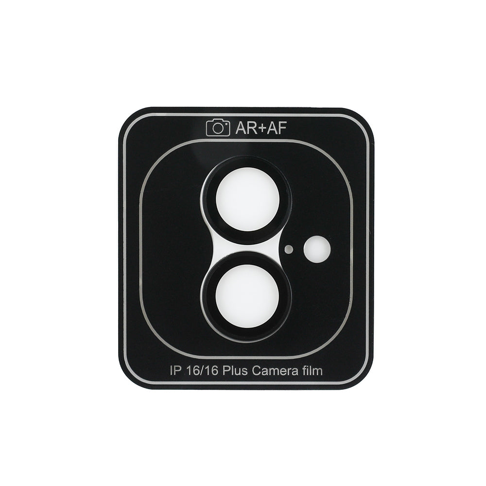 Apple iPhone 16 Guess Orjinal Lisanslı Metal Kamera Lens Koruyucu Siyah