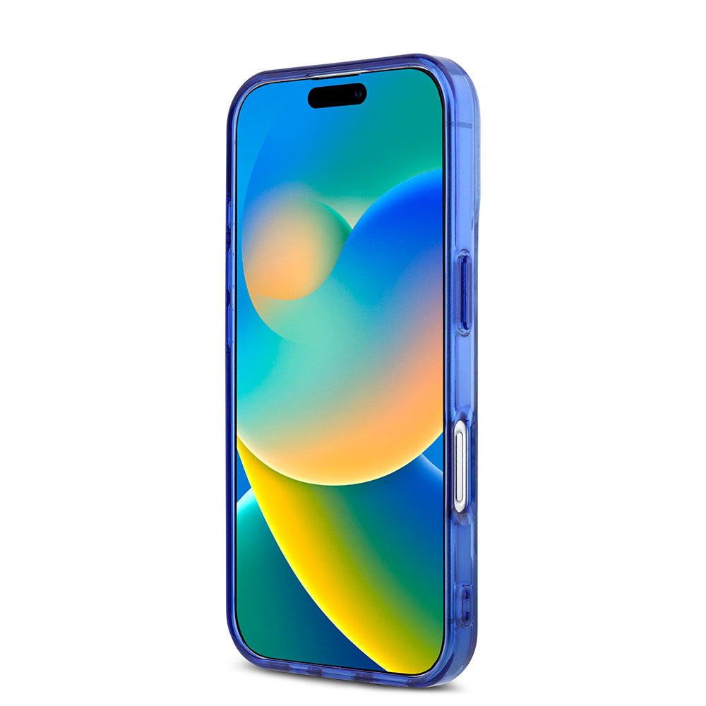 Apple iPhone 16 Kılıf BMW Orjinal Lisanslı M-safe Şarj Özellikli M Logolu Üç Renk Çizgili Motorsport Circle Kapak Şeffaf