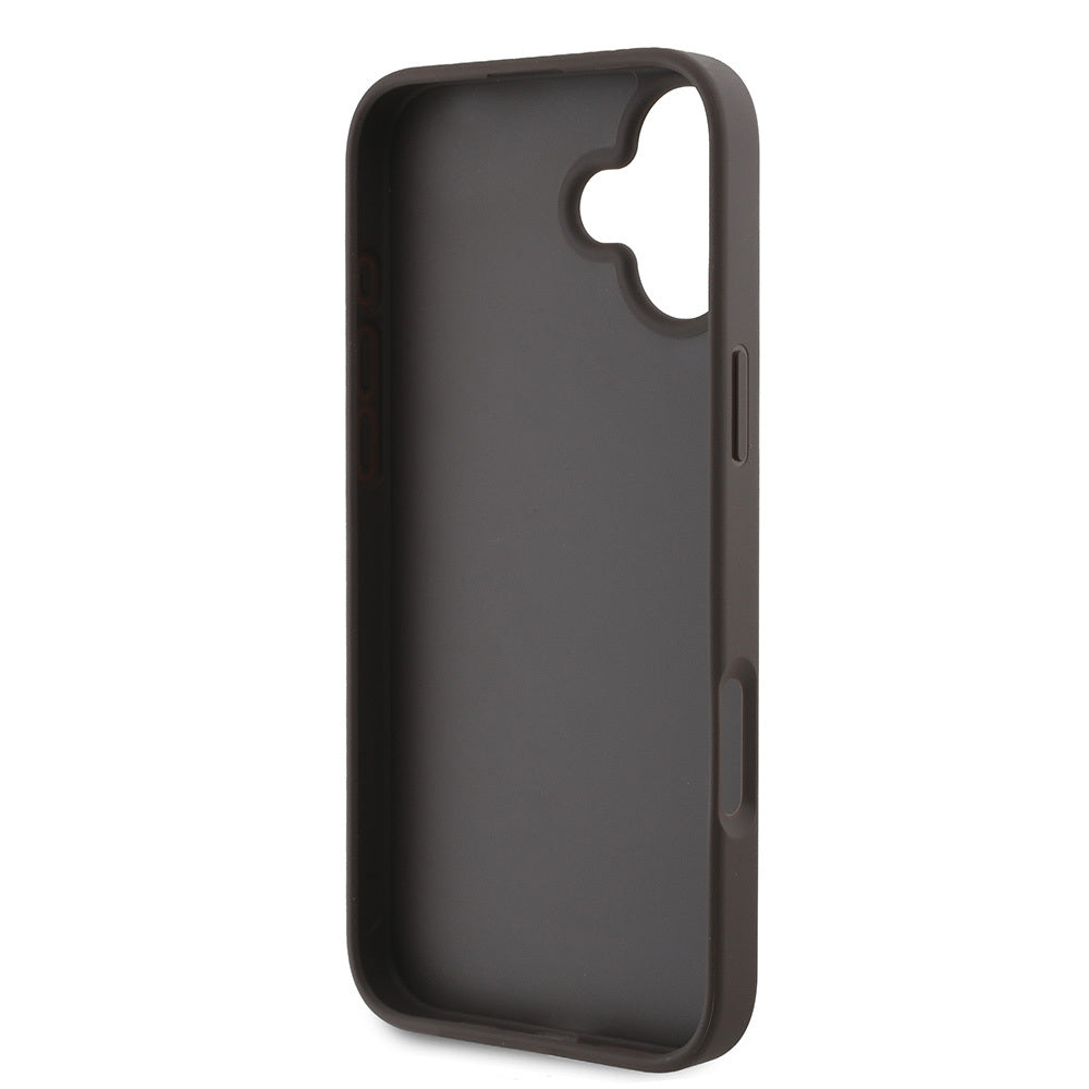 Apple iPhone 16 Kılıf Guess Orjinal Lisanslı Big Love Guess Kapak Kahverengi