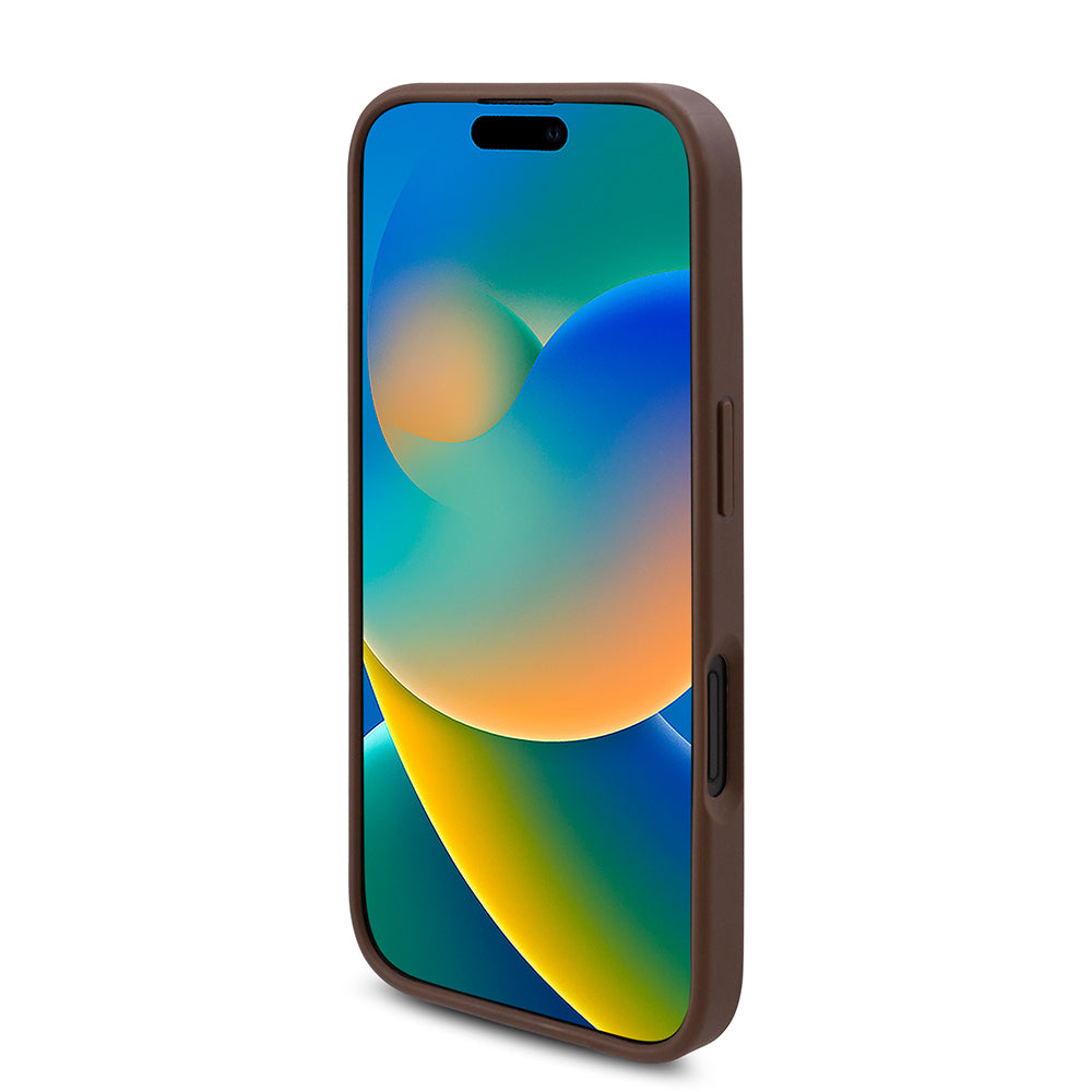 Apple iPhone 16 Kılıf Guess Orjinal Lisanslı M-safe Şarj Özellikli Gül Baskılı 4G Desenli Yazı Logolu Kapak Siyah