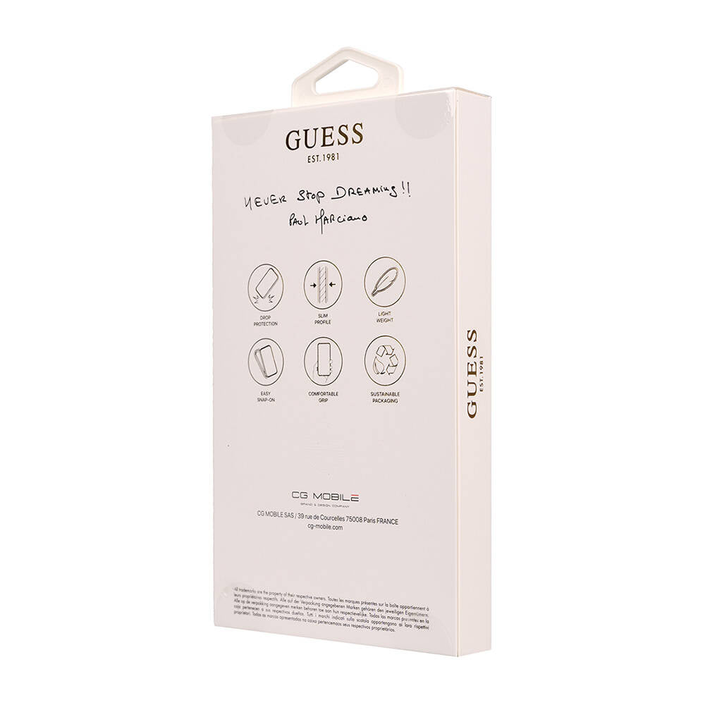 Apple iPhone 16 Kılıf Guess Orjinal Lisanslı M-safe Şarj Özellikli Small 4G Classic Kapak Pembe