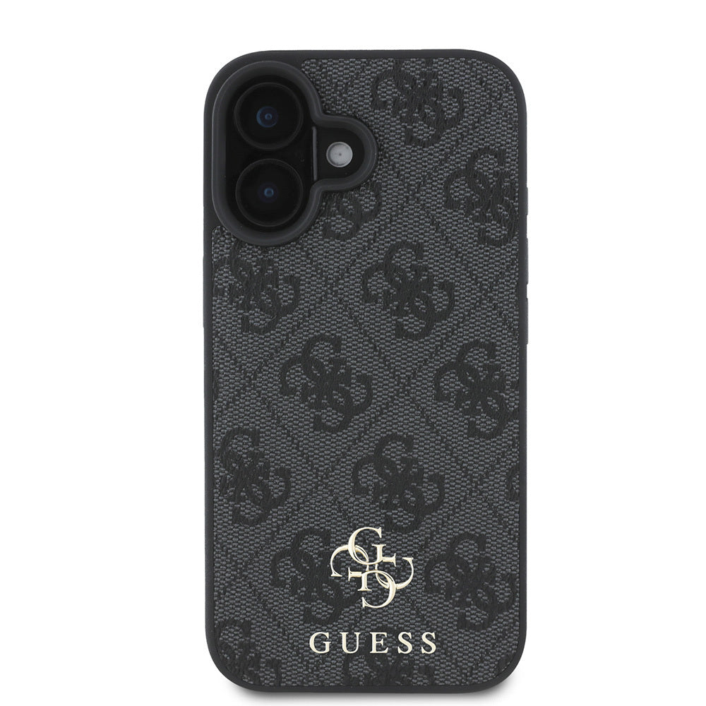 Apple iPhone 16 Kılıf Guess Orjinal Lisanslı M-safe Şarj Özellikli Small 4G Classic Kapak Kahverengi