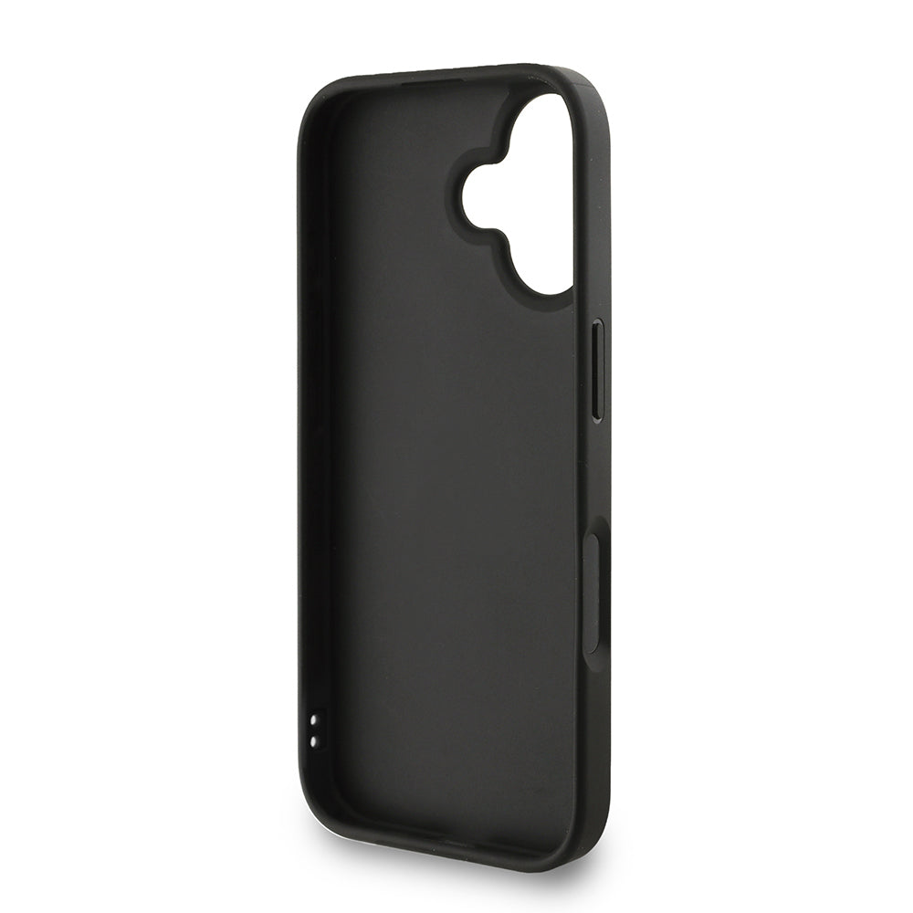 Apple iPhone 16 Kılıf Guess Orjinal Lisanslı PU Deri Bilek Askı İpli Metal Büyük 4G ve Yazı Logolu Kapak Kahverengi