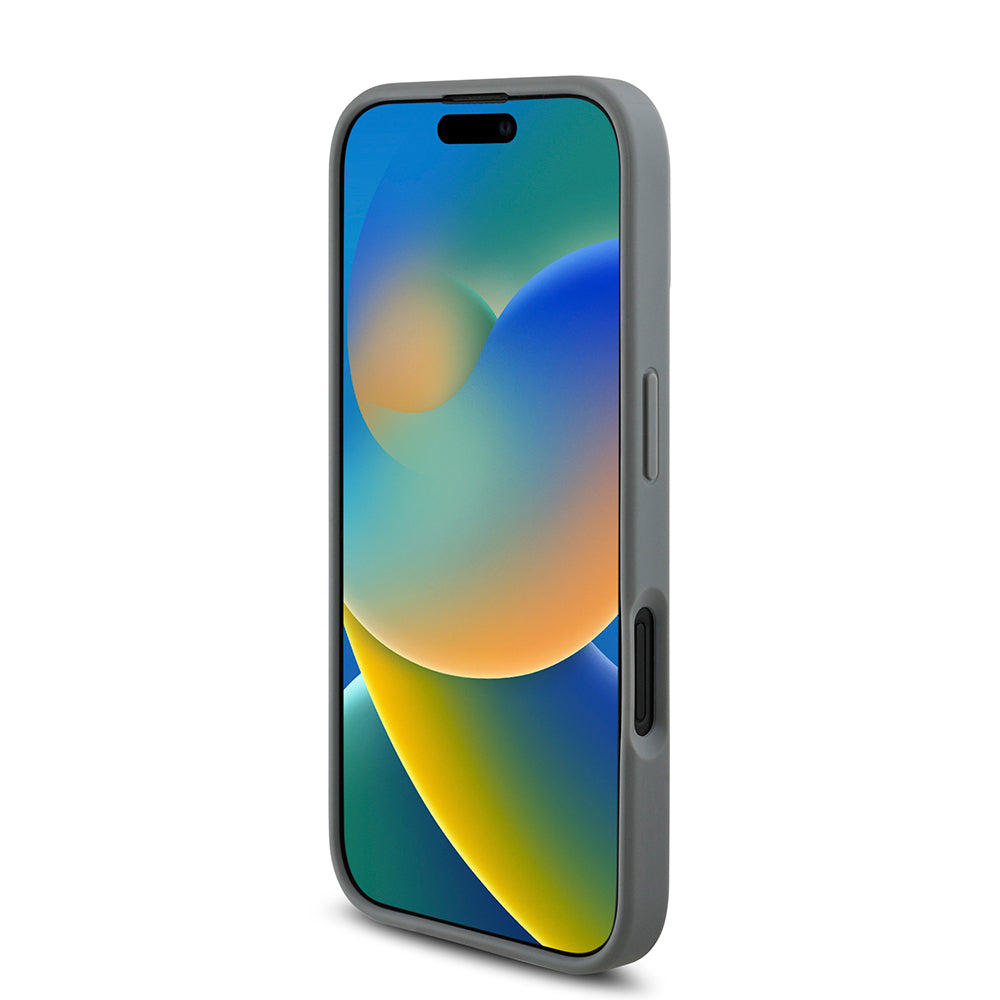 Apple iPhone 16 Kılıf Guess Orjinal Lisanslı Taşlı Arka Yüzey Üçgen Logolu Kapak Siyah