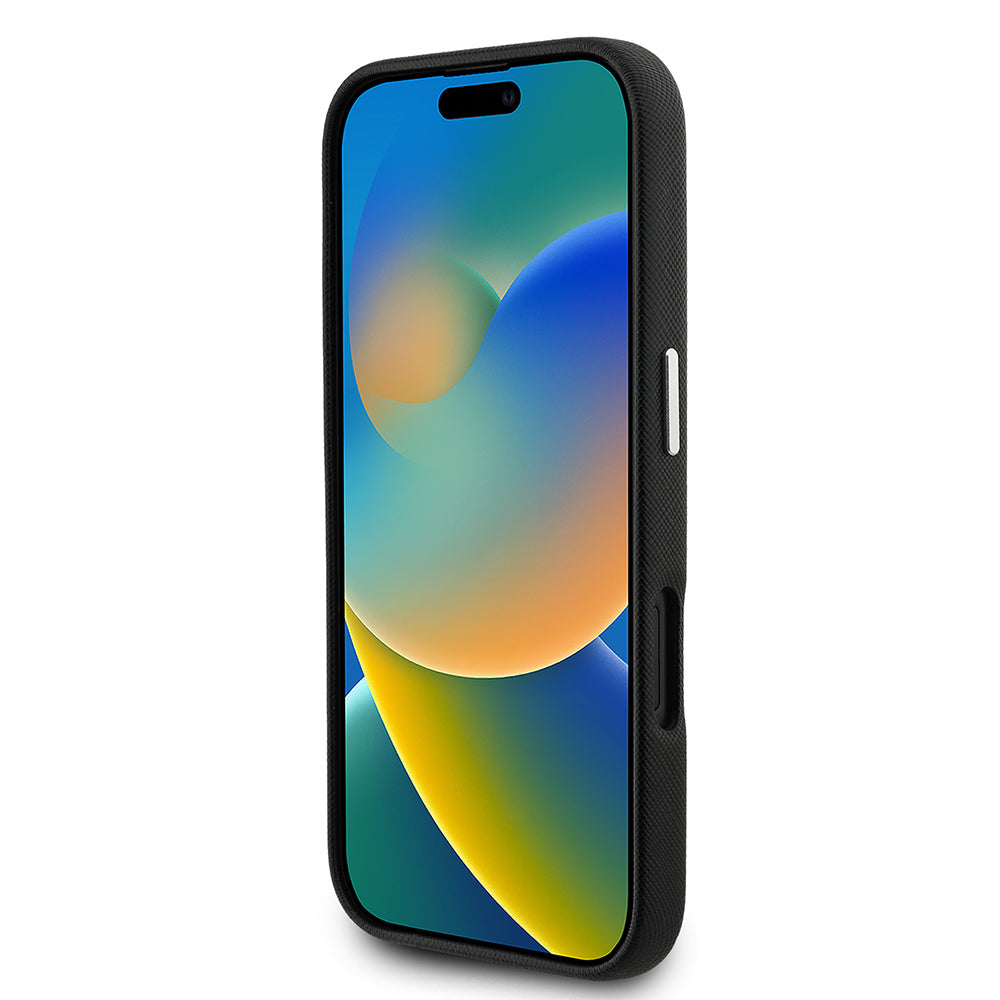 Apple iPhone 16 Kılıf Karl Lagerfeld Orjinal Lisanslı K&C Heads Pin Kapak Siyah