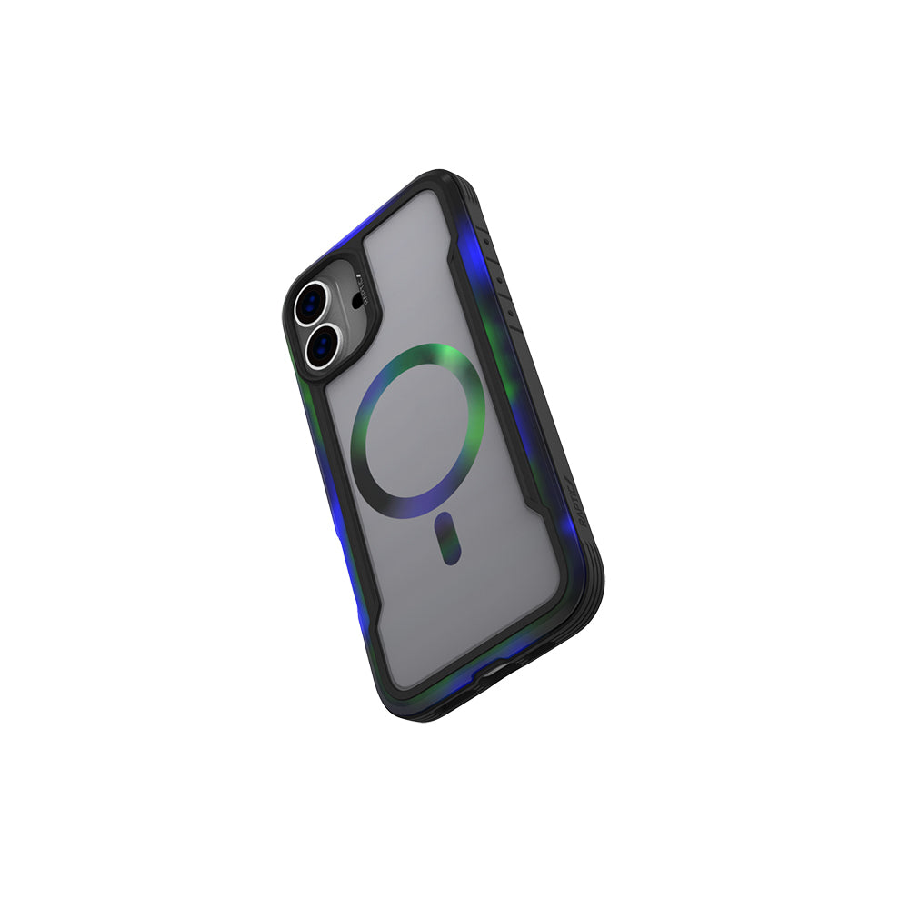 Apple iPhone 16 Kılıf M-safe Şarj Özellikli Airbagli Raptic Shield 2.0 Serisi Şeffaf Arka Yüzey Kapak Turkuaz