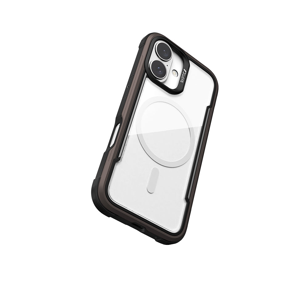 Apple iPhone 16 Kılıf M-safe Şarj Özellikli Airbagli Raptic Shield Serisi Şeffaf Arka Yüzey Kapak Yeşil