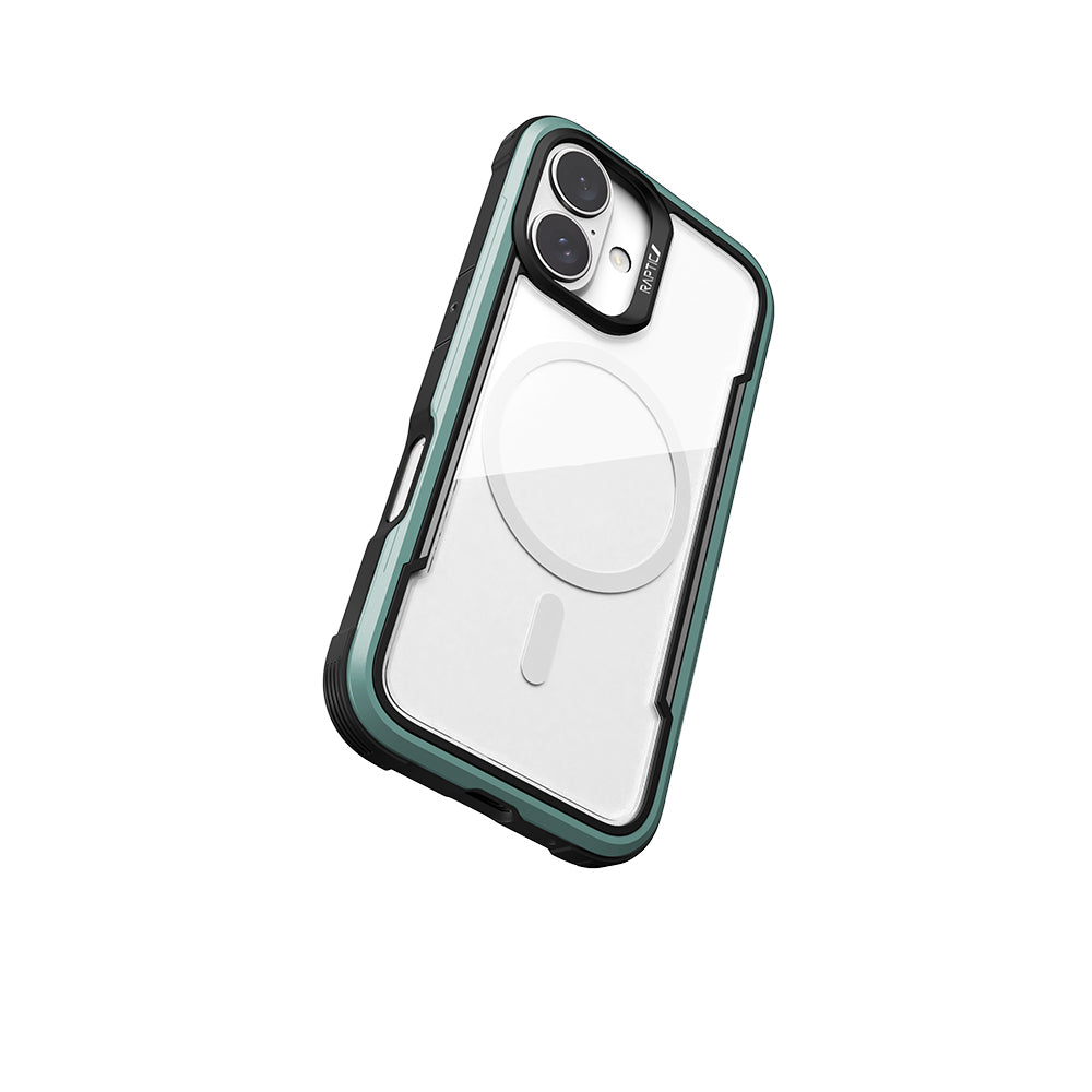 Apple iPhone 16 Kılıf M-safe Şarj Özellikli Airbagli Raptic Shield Serisi Şeffaf Arka Yüzey Kapak Colorful