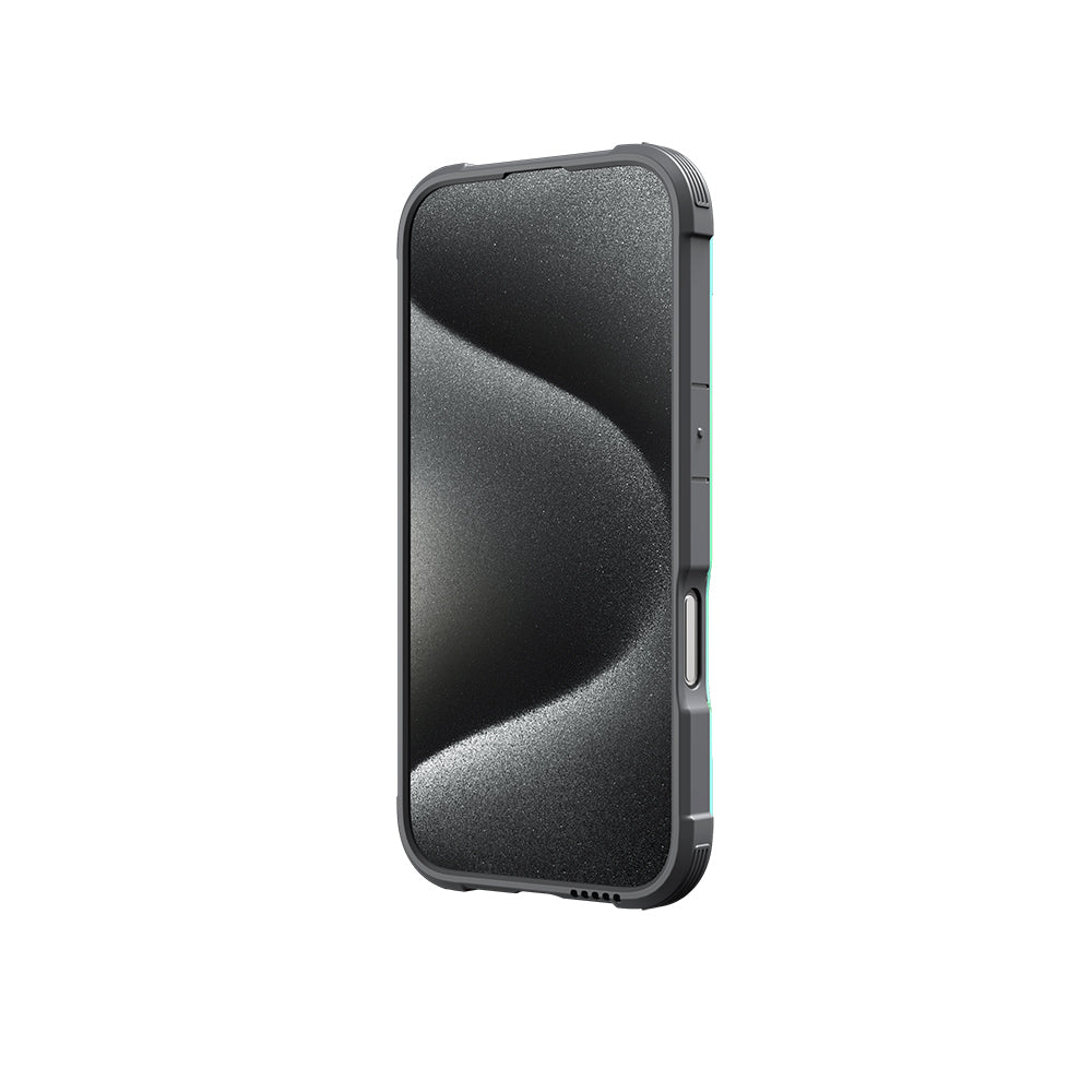 Apple iPhone 16 Kılıf M-safe Şarj Özellikli Airbagli Raptic Shield Serisi Şeffaf Arka Yüzey Kapak Kahverengi