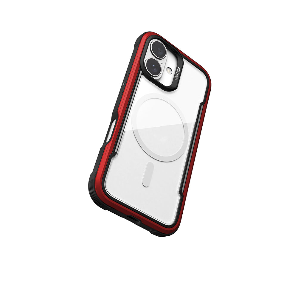 Apple iPhone 16 Kılıf M-safe Şarj Özellikli Airbagli Raptic Shield Serisi Şeffaf Arka Yüzey Kapak Kahverengi