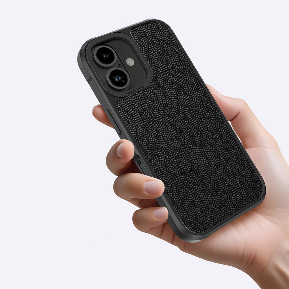 Apple iPhone 16 Kılıf M-safe Şarj Özellikli Amazingthing Glamour Serisi Kapak Siyah