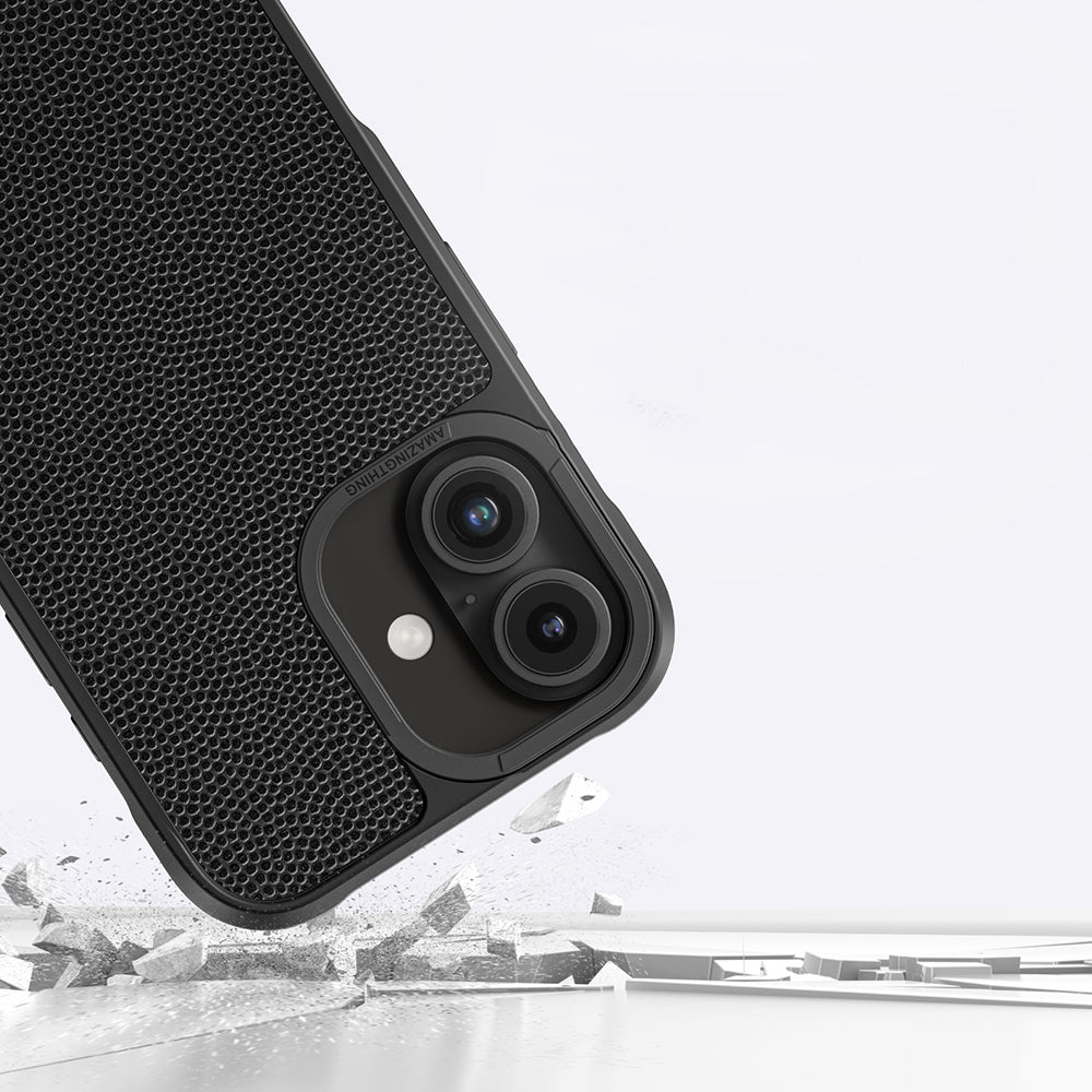 Apple iPhone 16 Kılıf M-safe Şarj Özellikli Amazingthing Glamour Serisi Kapak Siyah