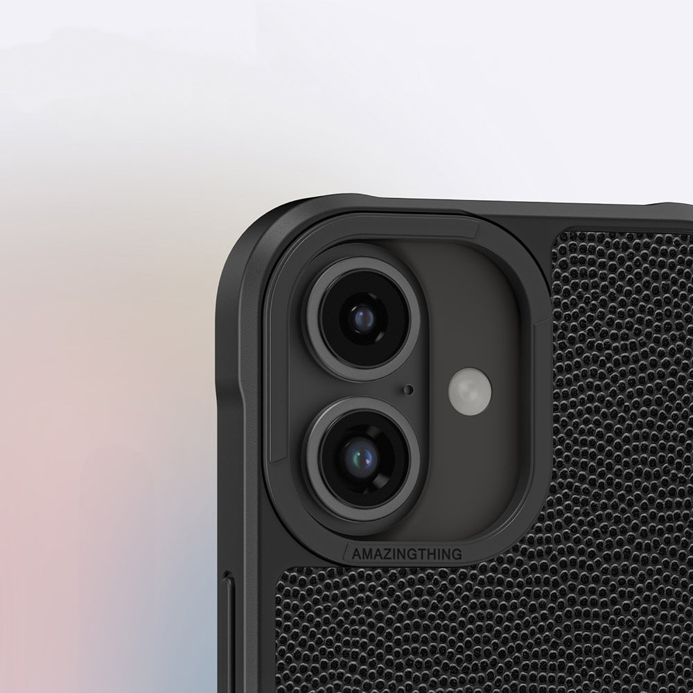 Apple iPhone 16 Kılıf M-safe Şarj Özellikli Amazingthing Glamour Serisi Kapak Siyah