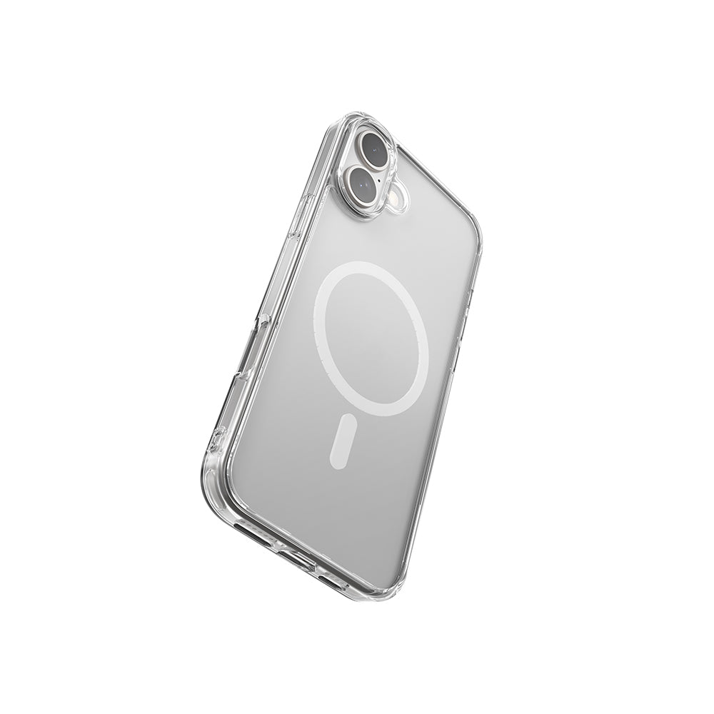 Apple iPhone 16 Kılıf M-safe Şarj Özellikli Raptic Crystal M-safe Serisi Şeffaf Kapak Şeffaf