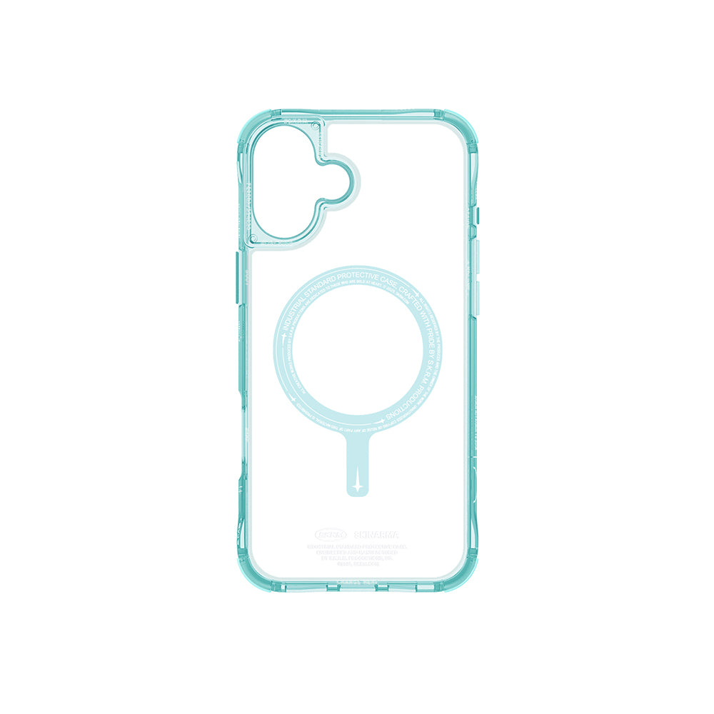 Apple iPhone 16 Kılıf M-safe Şarj Özellikli Şeffaf Airbag Tasarımlı Skinarma Saido Kapak Pembe