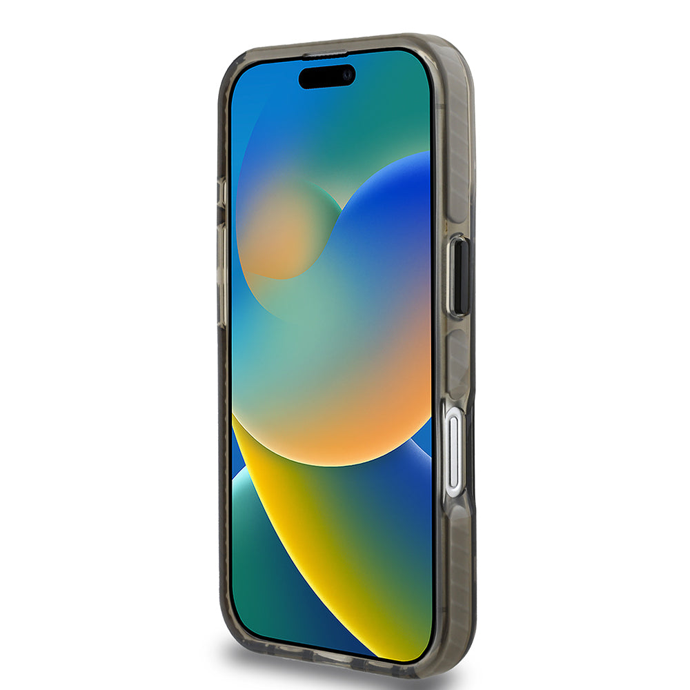 Apple iPhone 16 Kılıf TUMI Orjinal Lisanslı M-safe Şarj Özellikli Airbagli Transparan Kapak Siyah