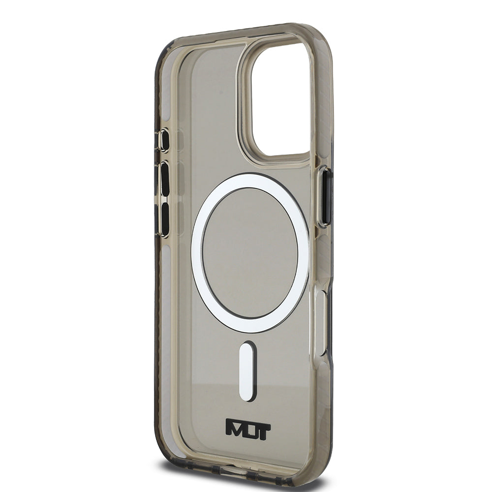 Apple iPhone 16 Kılıf TUMI Orjinal Lisanslı M-safe Şarj Özellikli Airbagli Transparan Kapak Siyah