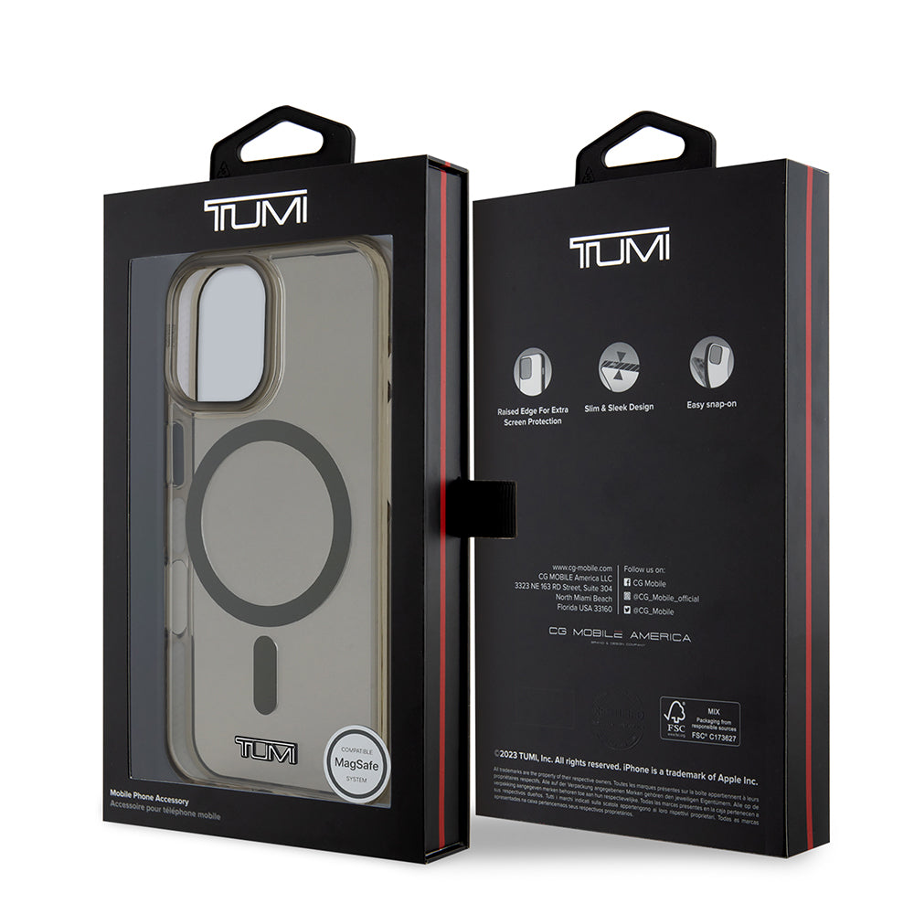 Apple iPhone 16 Kılıf TUMI Orjinal Lisanslı M-safe Şarj Özellikli Airbagli Transparan Kapak Haki