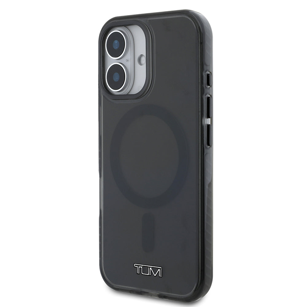 Apple iPhone 16 Kılıf TUMI Orjinal Lisanslı M-safe Şarj Özellikli Airbagli Transparan Kapak Siyah