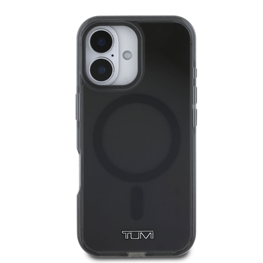Apple iPhone 16 Kılıf TUMI Orjinal Lisanslı M-safe Şarj Özellikli Airbagli Transparan Kapak Siyah