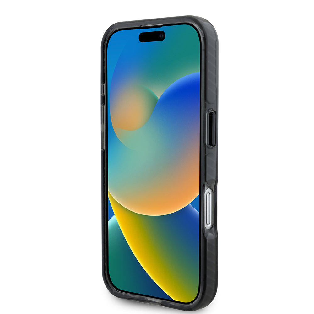 Apple iPhone 16 Kılıf TUMI Orjinal Lisanslı M-safe Şarj Özellikli Airbagli Transparan Kapak Siyah