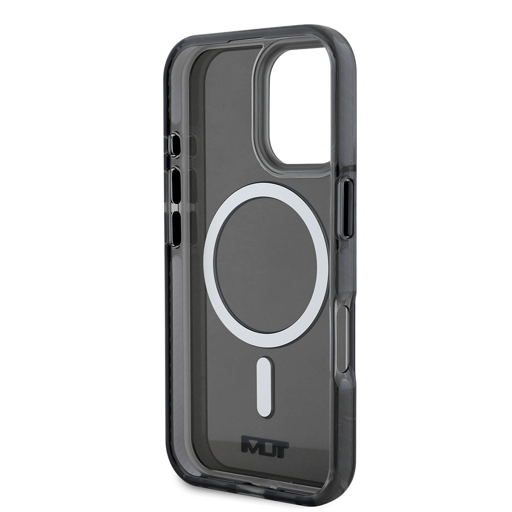 Apple iPhone 16 Kılıf TUMI Orjinal Lisanslı M-safe Şarj Özellikli Airbagli Transparan Kapak Siyah