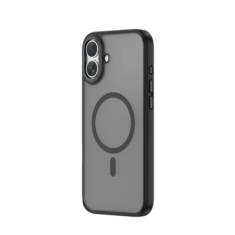 Apple iPhone 16 Kılıf Wiwu FGG-012 ArmorPro Serisi M-safe Şarj Özellikli Parmak İzi Bırakmayan Kılıf Siyah
