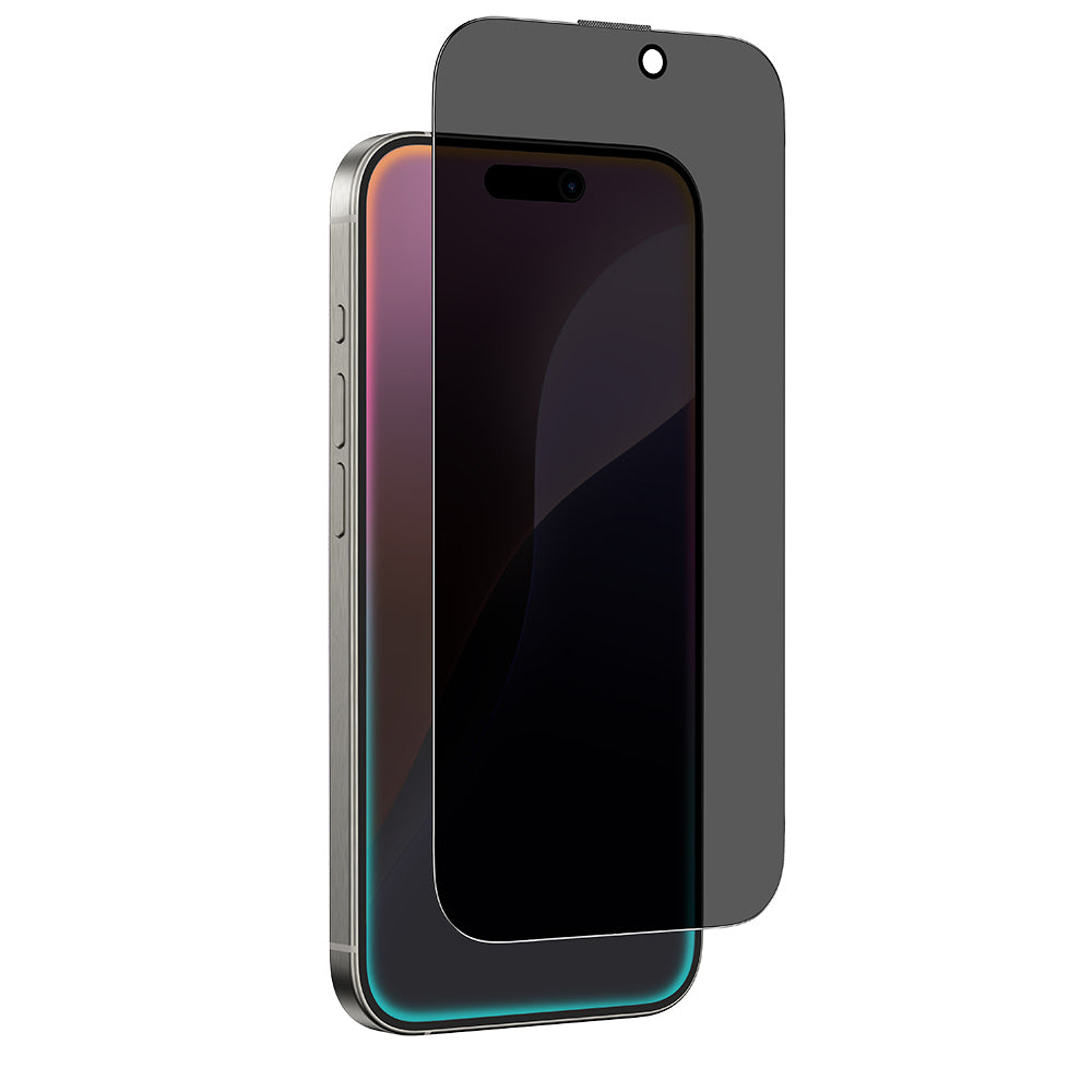 Apple iPhone 16 Plus Amazingthing Titan Privacy Parmak İzi Bırakmayan Temperli Cam Ekran Koruyucu Siyah