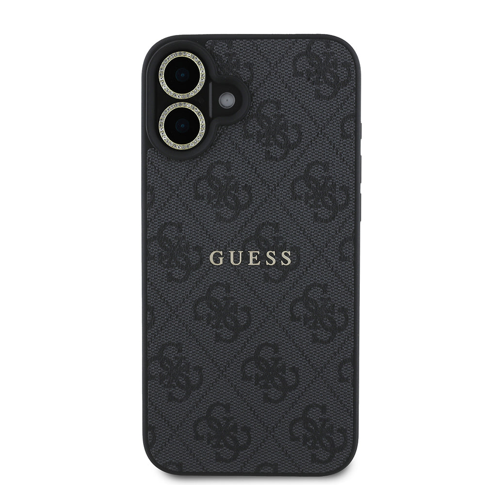 Apple iPhone 16 Plus Guess Orjinal Lisanslı Kılıf + Ekran Koruyucu + Lens Koruyucu 3in1 Aksesuar Seti Kahverengi