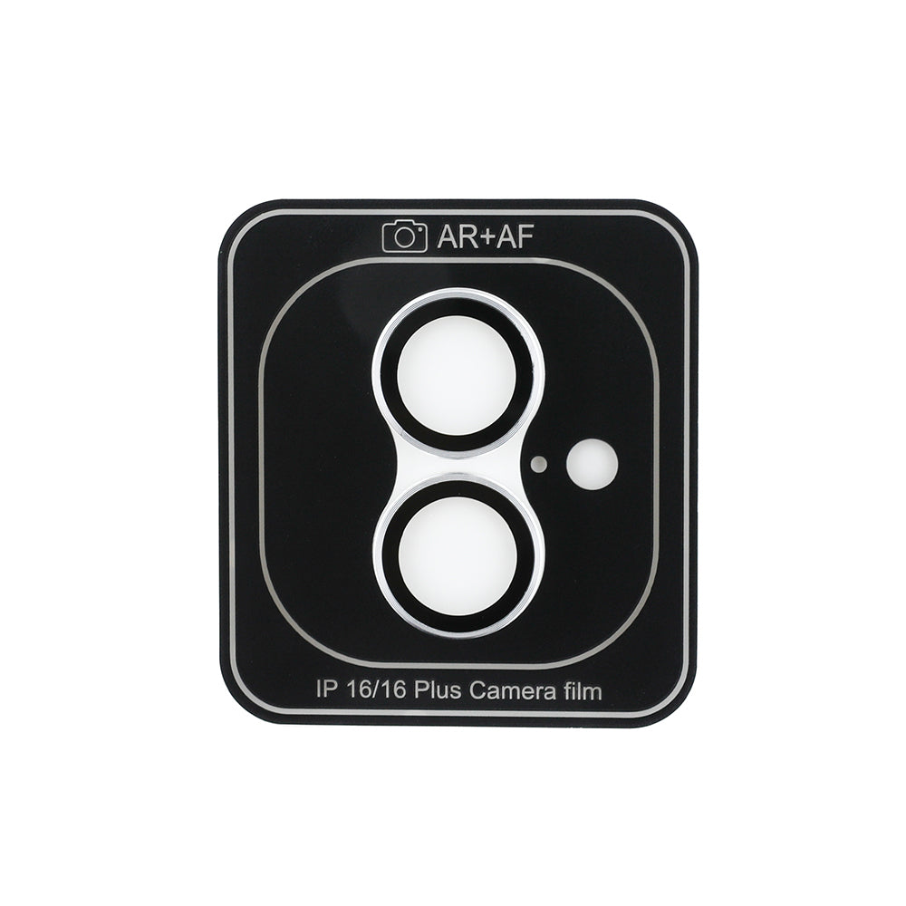 Apple iPhone 16 Plus Guess Orjinal Lisanslı Metal Kamera Lens Koruyucu Gümüş