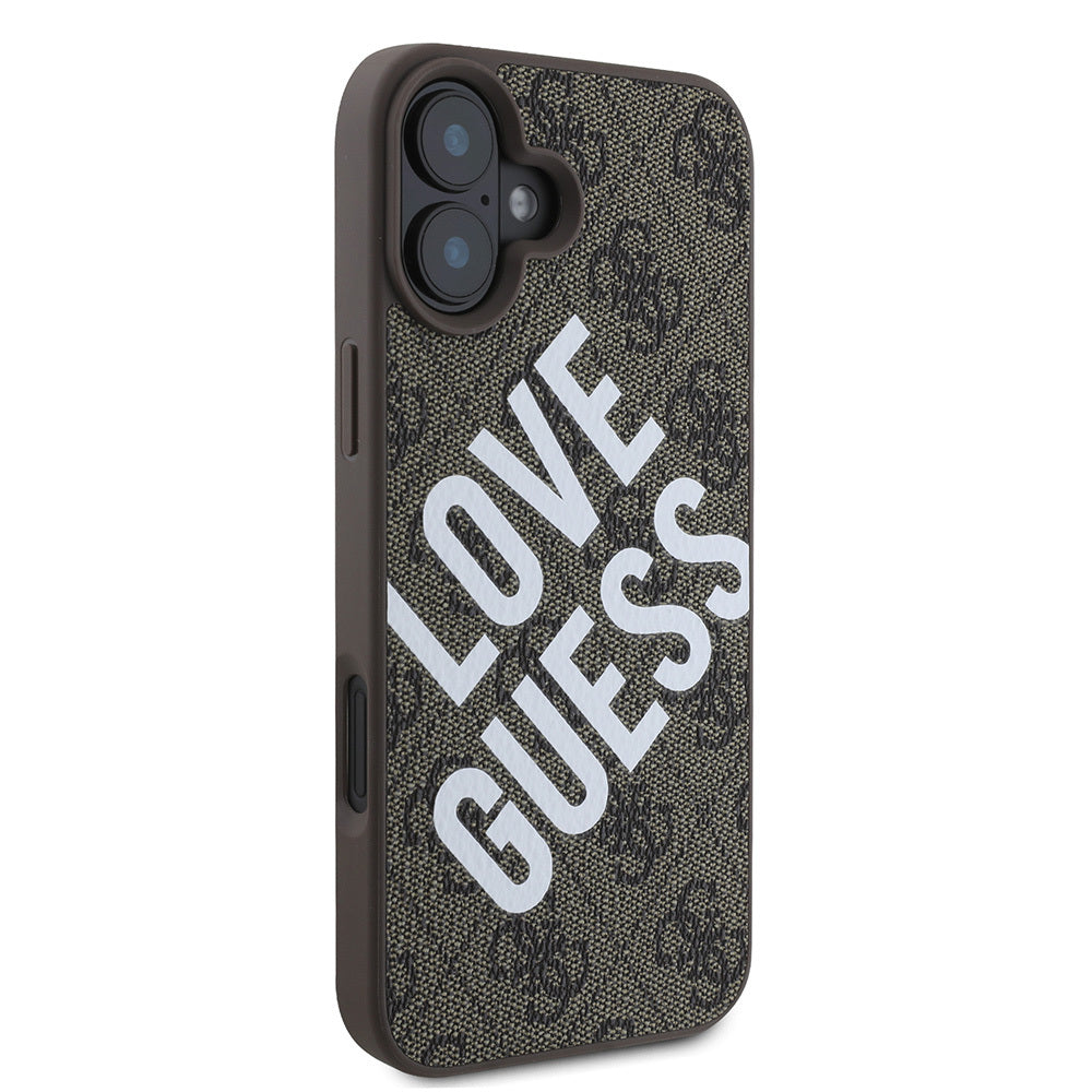 Apple iPhone 16 Plus Kılıf Guess Orjinal Lisanslı Big Love Guess Kapak Siyah