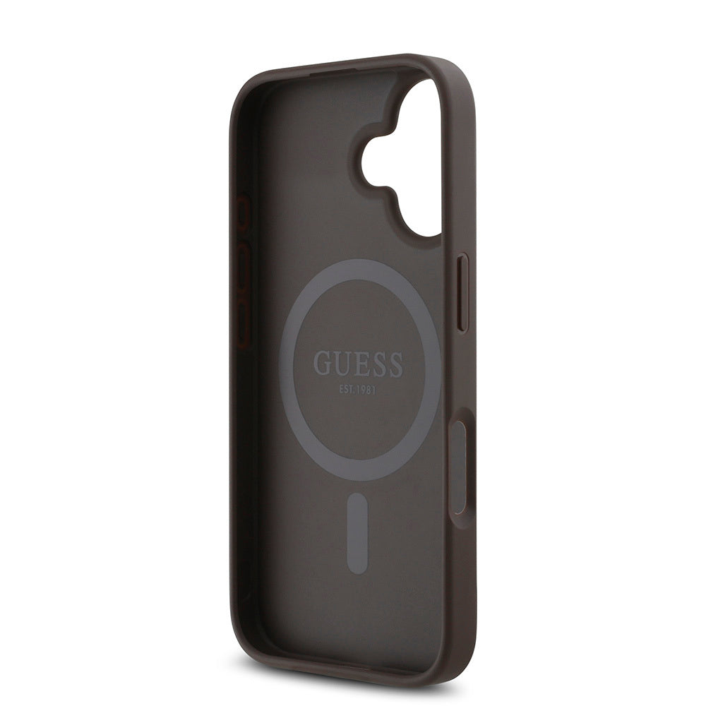 Apple iPhone 16 Plus Kılıf Guess Orjinal Lisanslı M-safe Şarj Özellikli Small 4G Classic Kapak Pembe