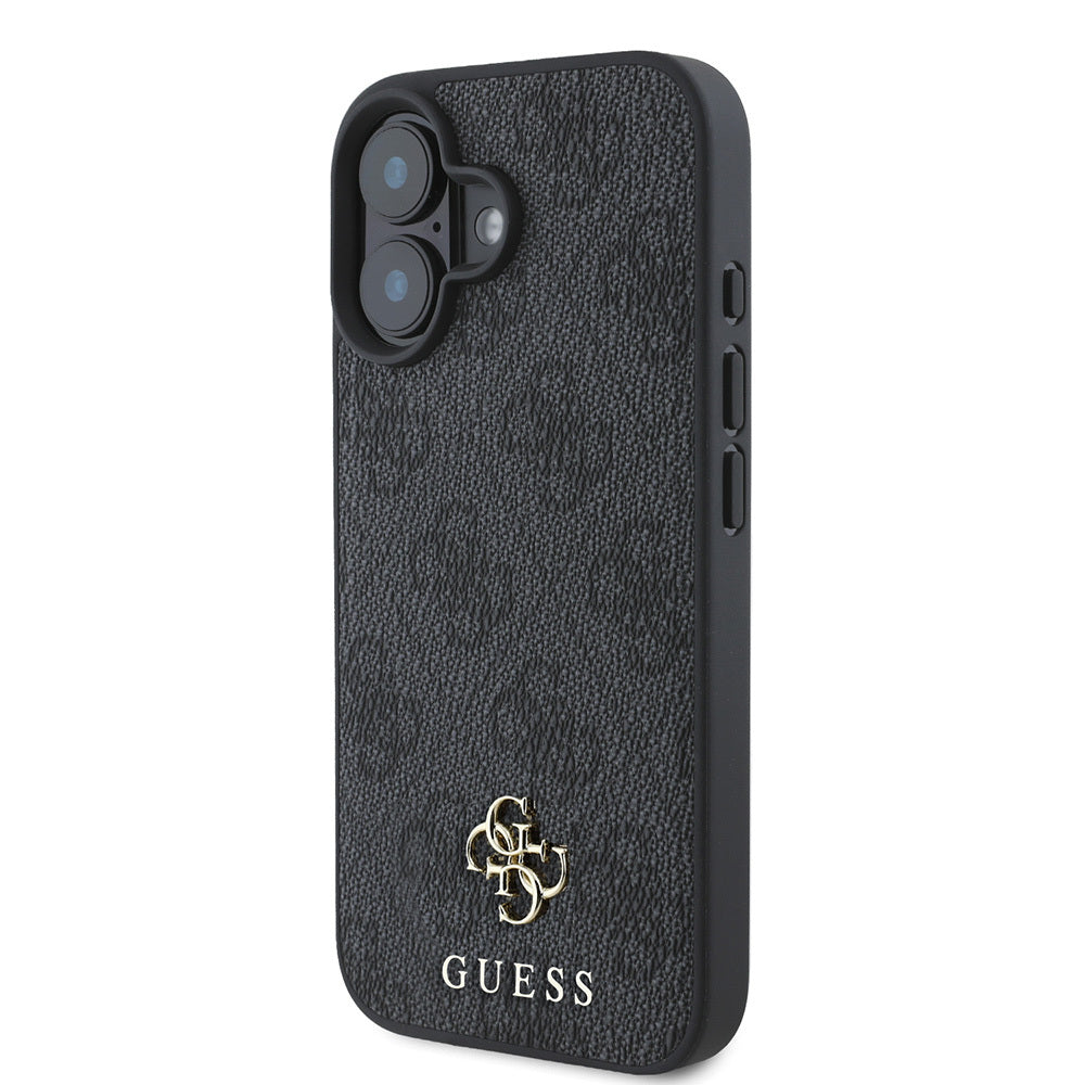 Apple iPhone 16 Plus Kılıf Guess Orjinal Lisanslı M-safe Şarj Özellikli Small 4G Classic Kapak Kahverengi