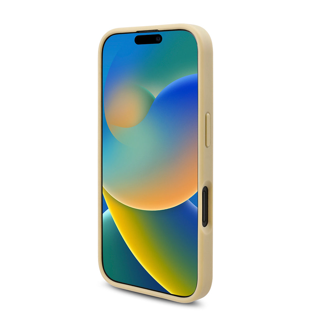 Apple iPhone 16 Plus Kılıf Guess Orjinal Lisanslı Taşlı Arka Yüzey Üçgen Logolu Kapak Siyah