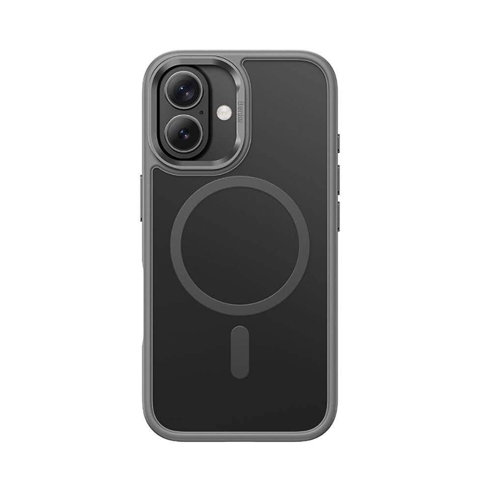 Apple iPhone 16 Plus Kılıf M-safe Şarj Özellikli Benks Mist Protective Kapak Siyah