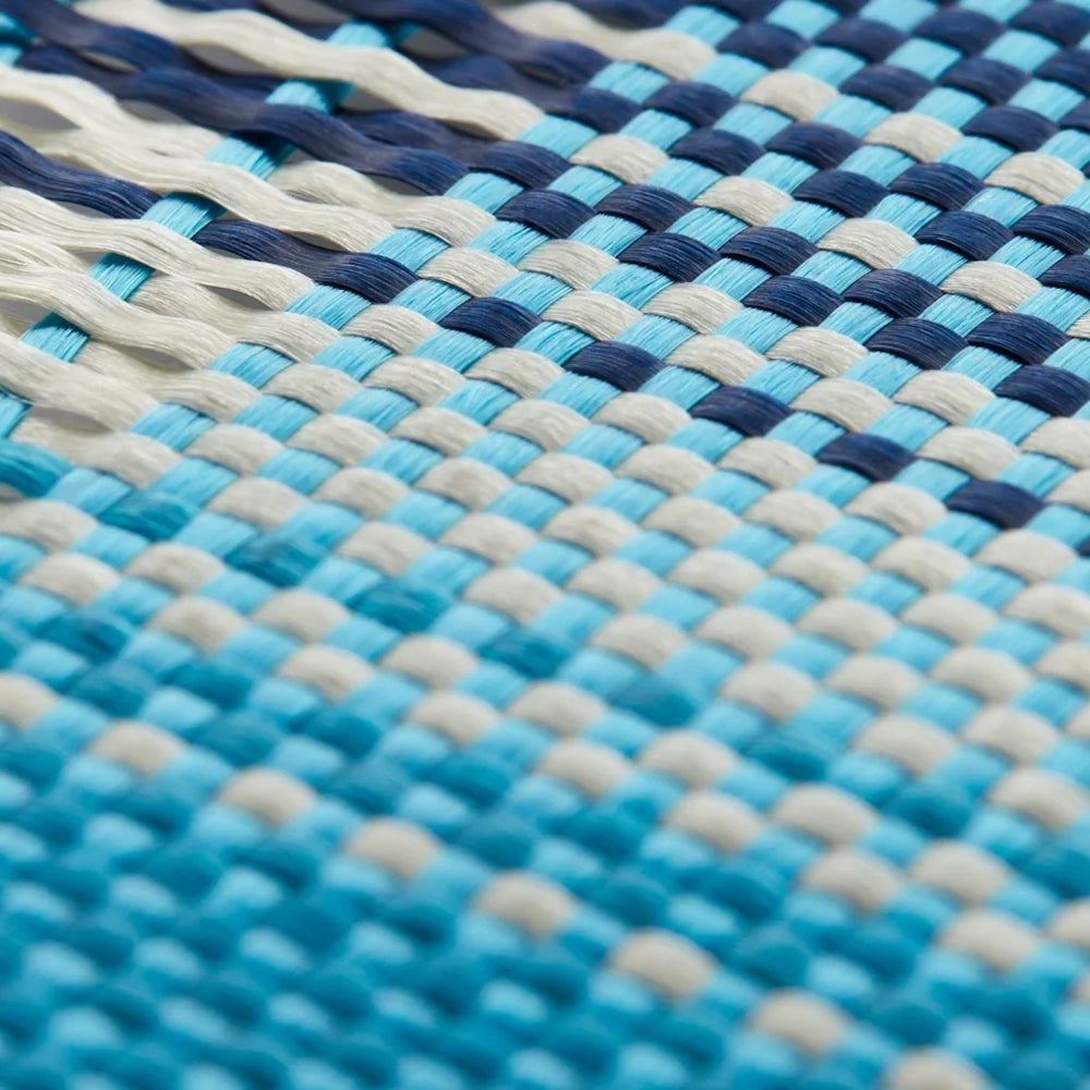 Apple iPhone 16 Plus Kılıf M-safe Şarj Özellikli Aramid Fiber Pitaka Tactile Woven Sunset-Moonrise Serisi Moonrise Kapak Mavi