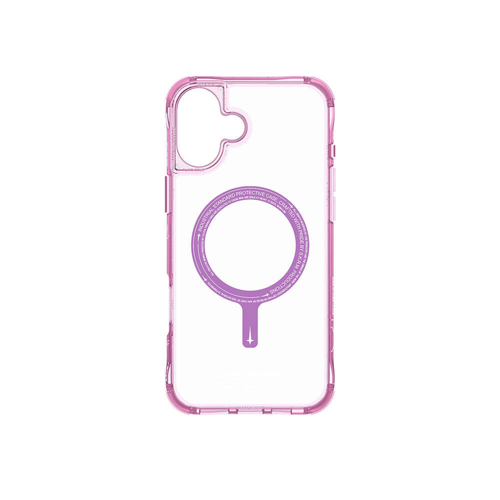 Apple iPhone 16 Plus Kılıf M-safe Şarj Özellikli Şeffaf Airbag Tasarımlı Skinarma Saido Kapak Şeffaf