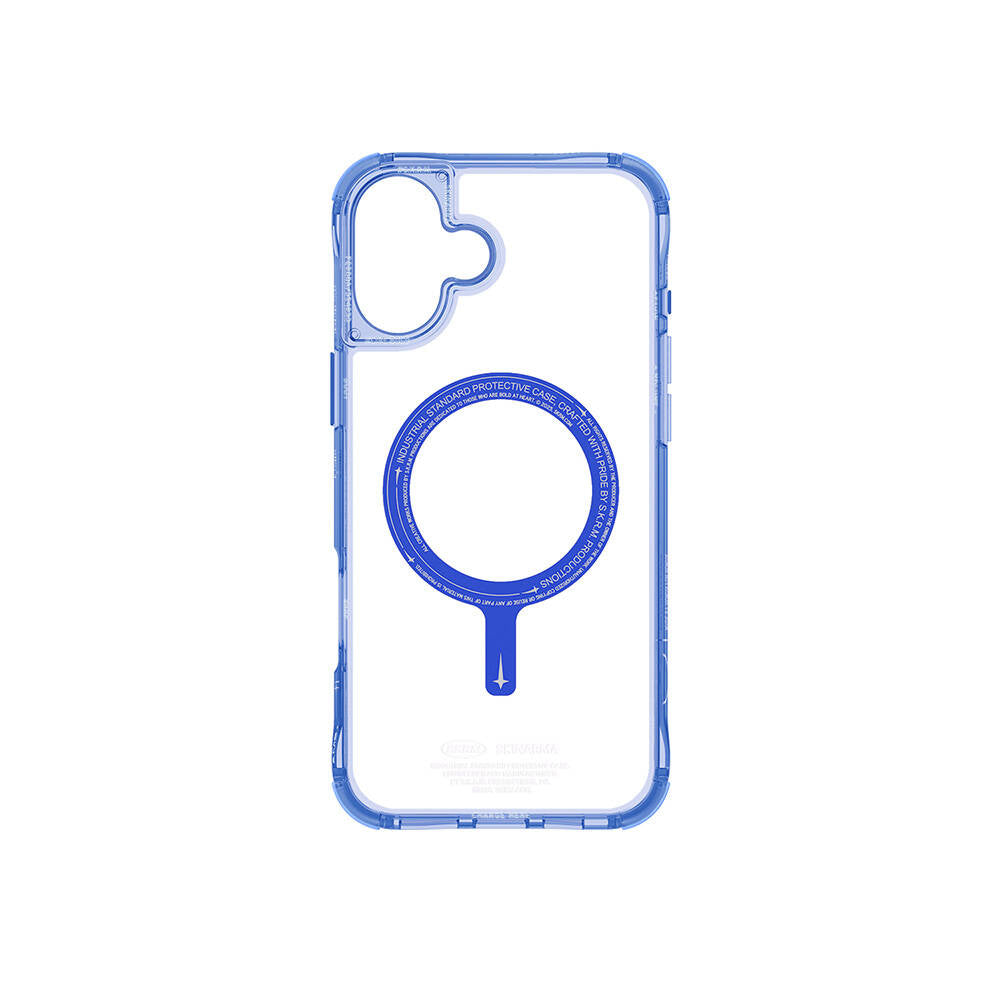 Apple iPhone 16 Plus Kılıf M-safe Şarj Özellikli Şeffaf Airbag Tasarımlı Skinarma Saido Kapak Siyah