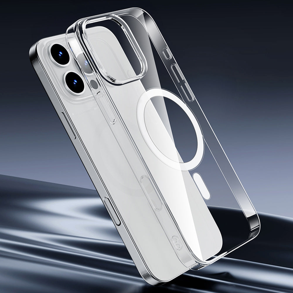 Apple iPhone 16 Plus Kılıf M-safe Şarj Özellikli Wiwu YXK-207 Invisible Pro Sert PC Kapak Şeffaf