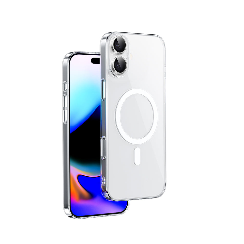 Apple iPhone 16 Plus Kılıf M-safe Şarj Özellikli Wiwu YXK-207 Invisible Pro Sert PC Kapak Şeffaf