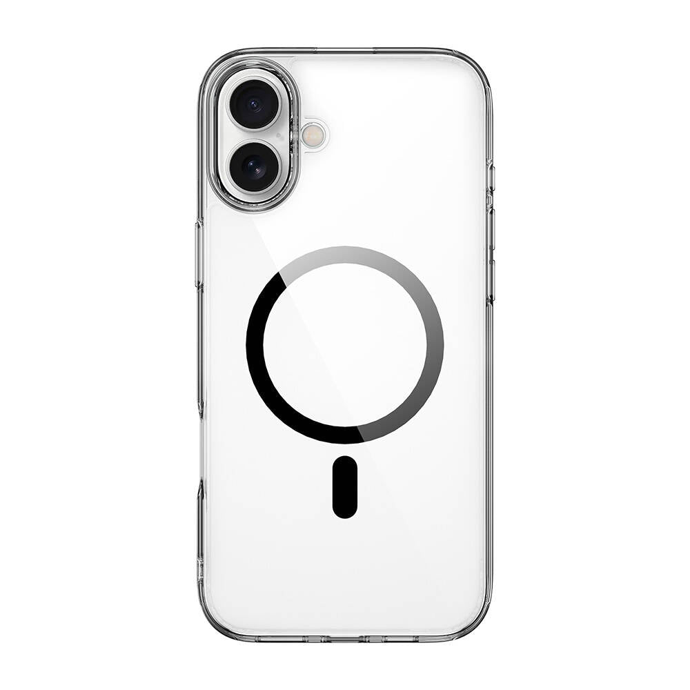 Apple iPhone 16 Plus Kılıf Wiwu MCC-101 iShield Pro Serisi M-safe Şarj Özellikli Crystal Sert PC Kapak Siyah