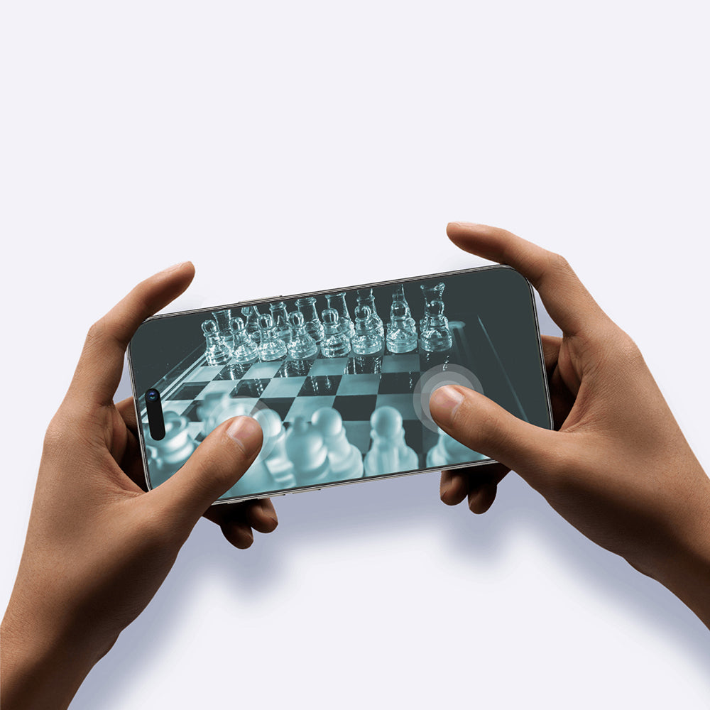 Apple iPhone 16 Pro Amazingthing Radix Mat Parmak İzi Bırakmayan Temperli Cam Ekran Koruyucu Siyah