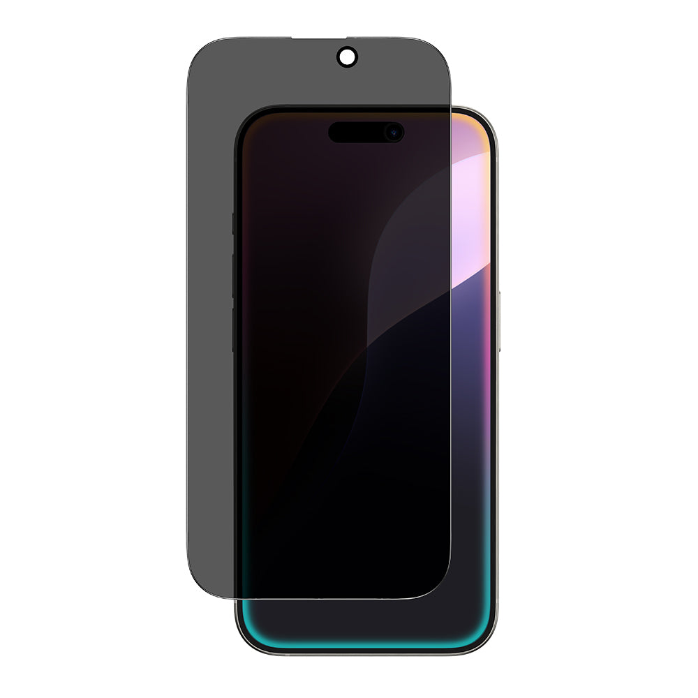 Apple iPhone 16 Pro Amazingthing Radix Privacy Parmak İzi Bırakmayan Temperli Cam Ekran Koruyucu Siyah