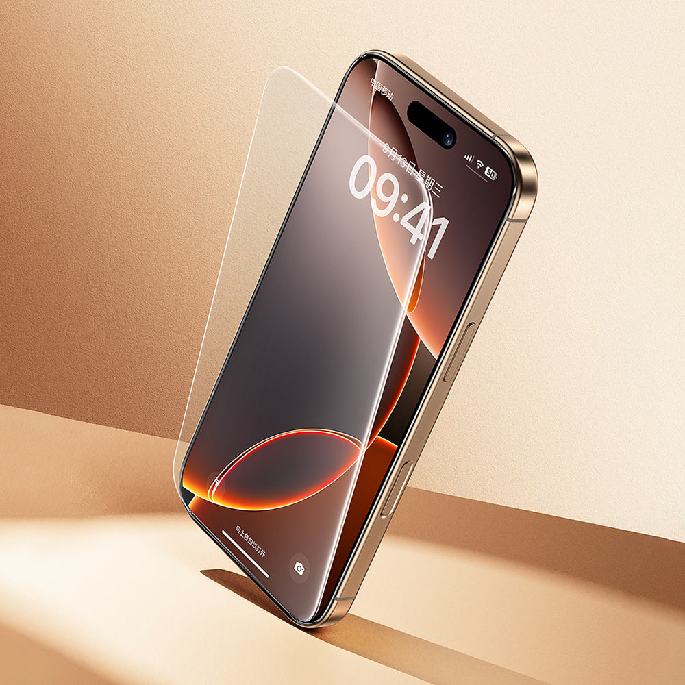 Apple iPhone 16 Pro Benks 0.3mm InvisiWarrior Ekranı Tam Kaplayan Full Şeffaf Ekran Koruyucu Şeffaf