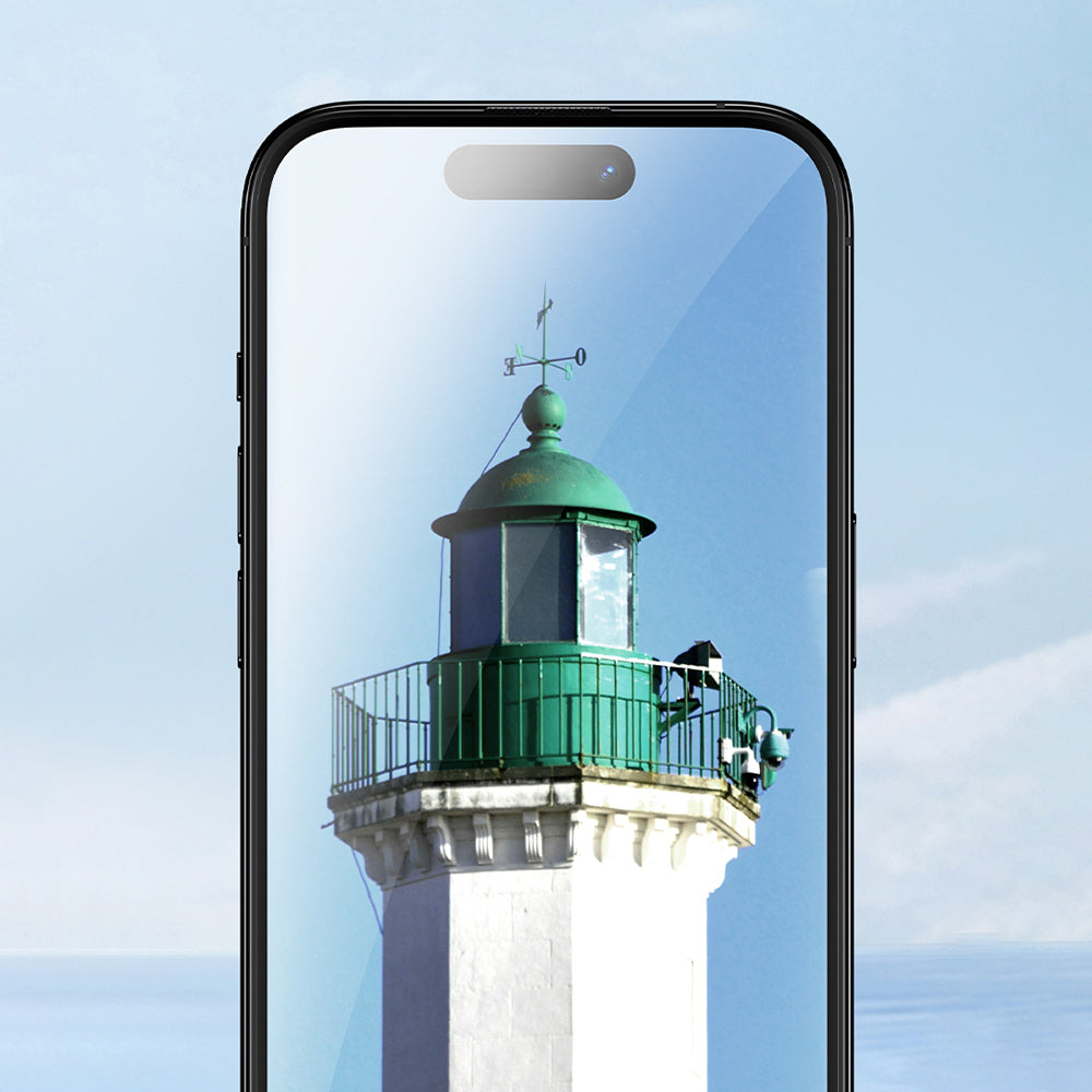 Apple iPhone 16 Pro Benks Ultra İnce Kenarlı Ekran Koruyucu + Kolay Uygulama Aparatlı Siyah