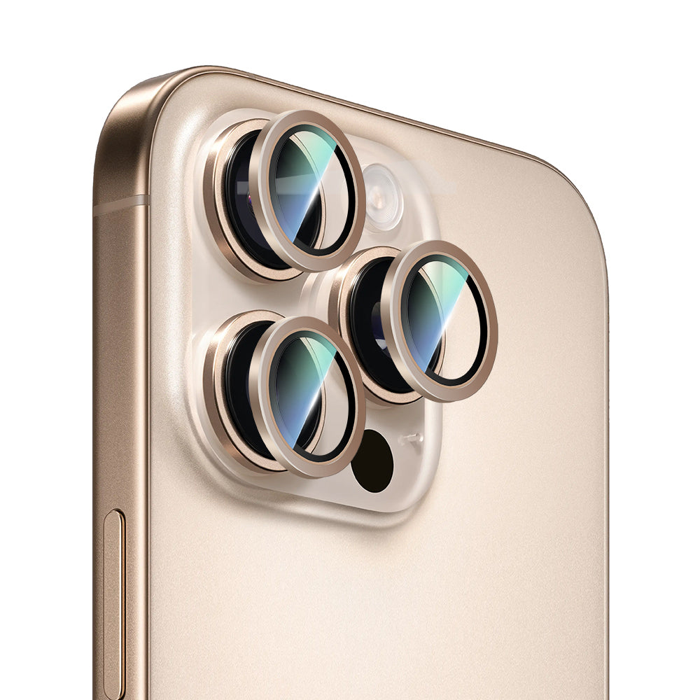 Apple iPhone 16 Pro CaseWorld Alloy Serisi Oleofobik Anti Reflective Kamera Lens Koruyucu Siyah